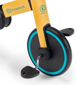 KINDERKRAFT 3v1 detské odrážadlo 4TRIKE žltá/tyrkysová