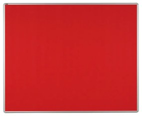 Textilná nástenka ekoTAB v hliníkovom ráme, 1500 x 1200 mm, červená