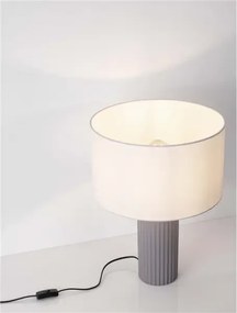 LED sivo-biela stolná lampa Ammos