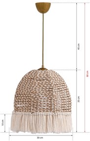 Závěsný lustr TM224 ecru