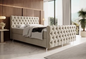 Čalúnená posteľ 180x200 ADRIA PLUS s úložným priestorom - béžová