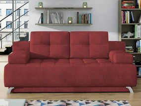 Rozkladacia pohovka Oslo, červená látka