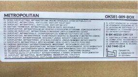Cersanit Metropolitan, toaletné sedátko z duroplastu s pomalým zatváraním, biela, OK581-009-BOX