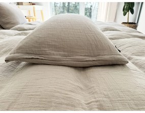 Béžové mušelínové obliečky na dvojlôžko 200x200 cm Plain Muslin – Butter Kings