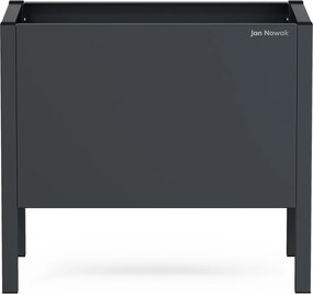 Malý antracitový kovový obal na kvetináč: DAISY 400 x 350 x 250 mm