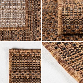 Ayyildiz, Kusový koberec Zagora 4513 Copper – na von aj na doma, 80x150, hnedá, chodba / predsieň