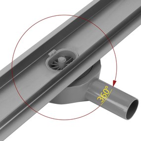 Rea Neox Pro, lineárny podlahový žľab 80 cm, grafitová, REA-G9153
