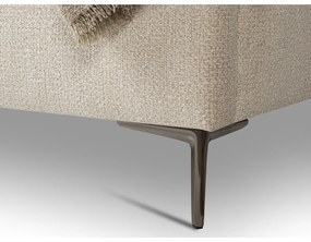 Béžová čalúnená dvojlôžková posteľ s roštom 140x200 cm Makana – Makamii