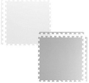 Ricokids veľká penová podložka na puzzle biela a sivá 180x180cm 9ks