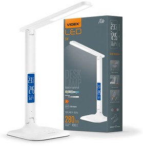 LED stolná lampa s displejom 490lm | RIO WHITE