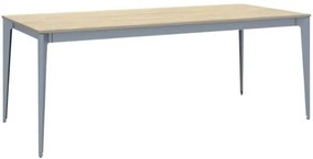 Kancelársky stôl PRIMO ACTION, sivostrieborná podnož, 2000 x 900 mm, dub prírodný