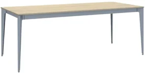 Kancelársky stôl PRIMO ACTION, sivostrieborná podnož, 2000 x 900 mm, dub prírodný