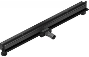 Mexen Flat nerezový sprchový žľab na stenu 80 cm vzor WALL, čierny, 1730080