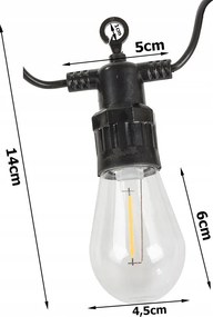 LED svetelná záhradná girlanda LUCENT, 20 m