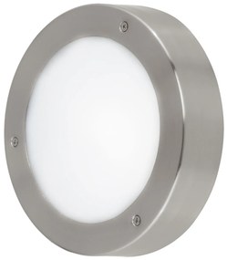 EGLO Vonkajšie nástenné LED osvetlenie VENTO 2, strieborné, 18,5 cm