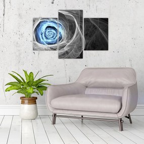 Obraz - Abstraktné ruže modrá (90x60 cm)