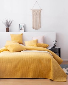 Zamatový prehoz Silky Touch 220x240cm yellow