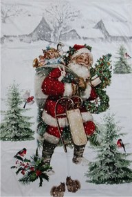 Plyšový pléd / prehoz Santa - 130 * 170 cm