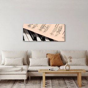 Obraz klavíra s notami (120x50 cm)