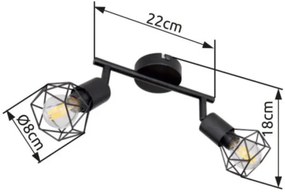 Brilagi - Bodové svietidlo CAGE 2xE14/40W/230V