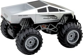 LEAN Toys Terénne auto RC na diaľkové ovládanie strieborné 1:16