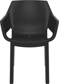 DORA záhradná stolička s podrúčkami white