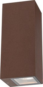 Priemyselná nástenná lampa hrdzavohnedá 2-svetlá AR70 IP54 - Baleno