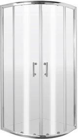 Deante Jasmin Plus, štvrťkruhový sprchový kút s posuvnými dverami 80x80 cm, výška 190cm, 5mm číre sklo s ActiveCover, chrómový profil, KTJ_052P