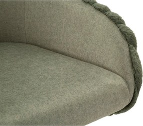 Zelené čalúnené barové stoličky v súprave 2 ks s podrúčkami (výška sedadla 78 cm) Alaska – Mauro Ferretti