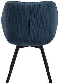 Jedálenská stolička Jordi Cord - modrá