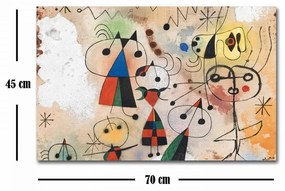Obraz KARNEVAL HARLEKINOV, J. MIRÓ 45x70 cm