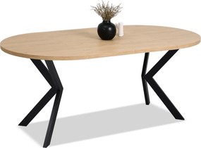 Jedálenský stôl Rompa (dub + čierna). Akcia -20%. Vlastná spoľahlivá doprava až k Vám domov. 1137162