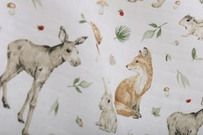 Detské mušelínové plienky BABYMAM PREMIUM 60x75 cm - sada 3 ks - Lesné zvieratká