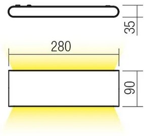Redo 90452 - LED Vonkajšie nástenné svietidlo KLIPPE LED/24W/230V IP54 antracit