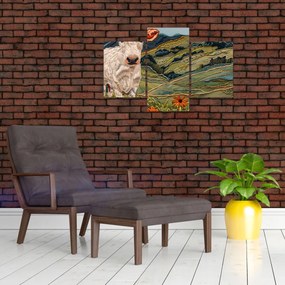 Obraz - Imitácia pleteného motívu (90x60 cm)