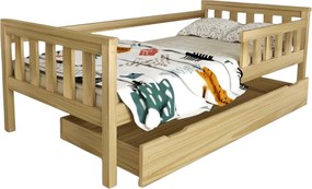 Detská posteľ z masívu borovice FRANK - 200x90 cm - prírodná