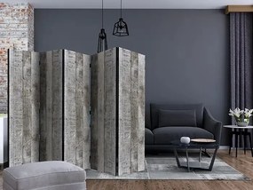 Paraván - Concrete Timber II [Room Dividers] Veľkosť: 225x172, Verzia: Akustický