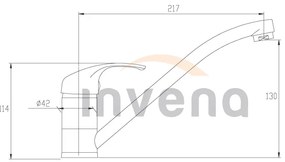 Invena Mitris, nízka drezová batéria s otočným ramenom, čierna matná, INV-BZ-79-004-A