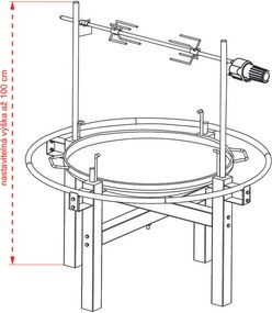 Multifunkčné ohnisko + gril s el. ihlou Avenberg KENTUCKY