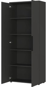 Antracitová šatníková skriňa 81x197 cm Mailand – Germania