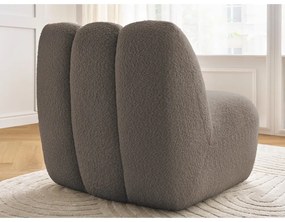 Taupe kreslo z textílie buklé Janissaire – Bobochic Paris