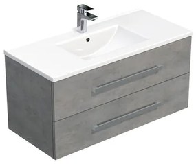 Kúpeľňová skrinka s umývadlom Naturel Cube Way 100x53x46 cm betón mat CUBE461002BEMOD, 1 ks