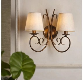 ONLI - Nástenné svietidlo POMPEI 2xE14/6W/230V bronzová