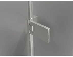 Mexen Lunar-F L, sprchový kút pravý 80 x 80 cm, 8mm číre sklo, oceľový profil, 836L-080-080-97-00-P