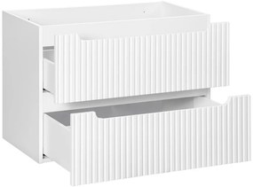 Umyvadlová skříňka se zápustným umyvadlem Nova White 80 cm bílá