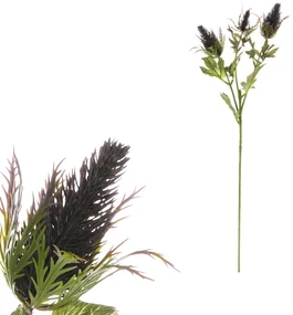 Umelá kvetina Eryngium fialová, 66 cm