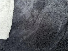Luxusná baránková deka z mikroplyšu NESTIVE tmavo sivá Rozmer: 200 x 230 cm