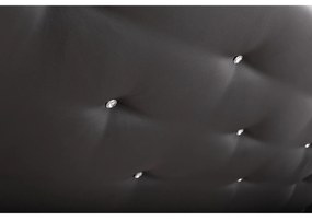 Čalúnená posteľ AGNES čierna rozmer 140x200 cm