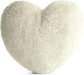 VANKÚŠ HEART 45X45CM KRÉMOVÝ