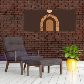 Obraz - Oranžové oblúky N⁰3 (120x50 cm)